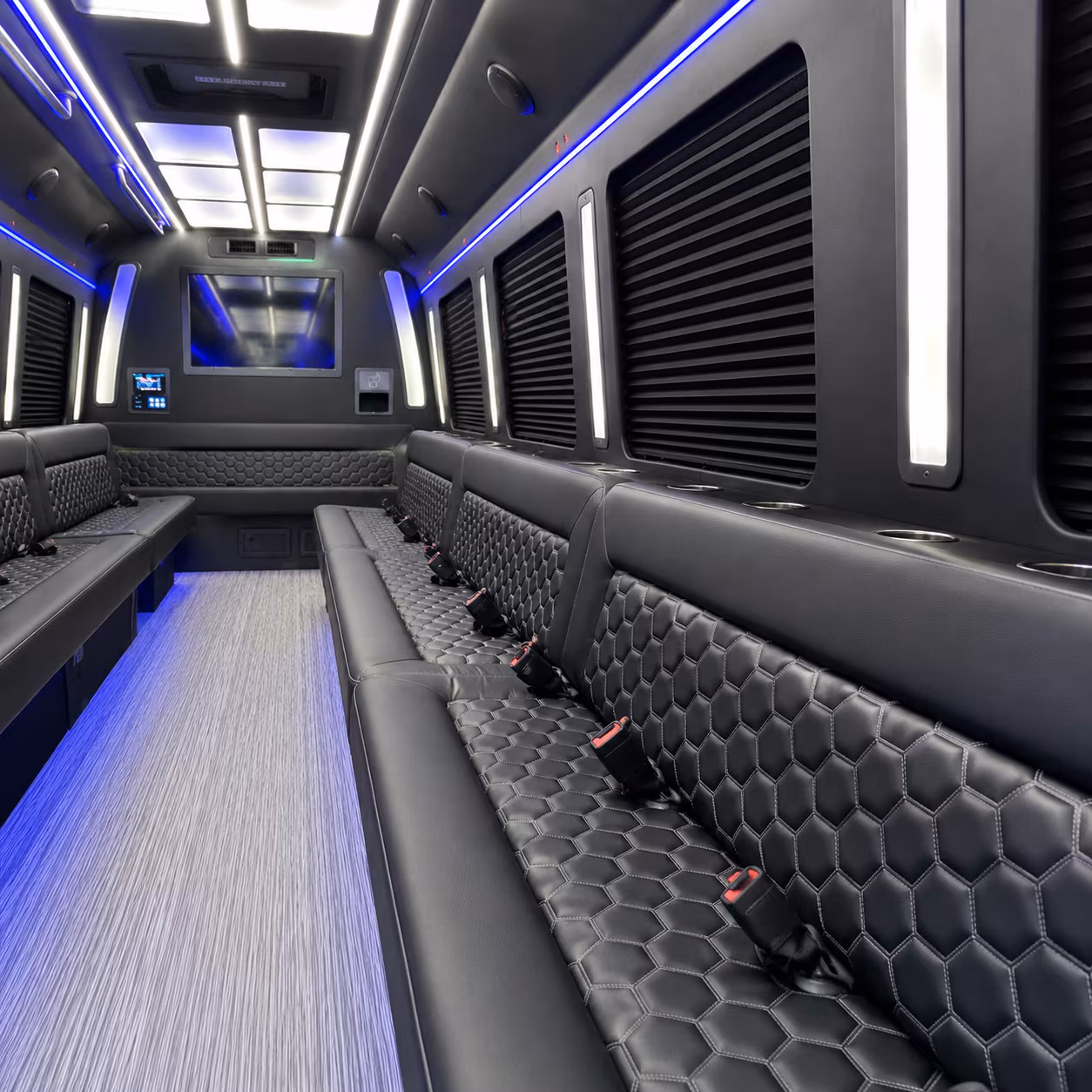 bridal party buses for getting ready and pre ceremony transfers
