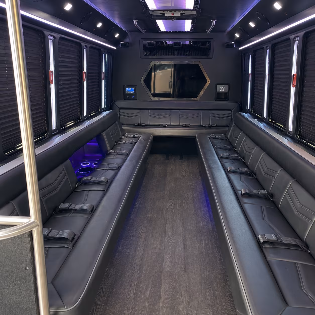 vallejo 18 passenger party bus interior
