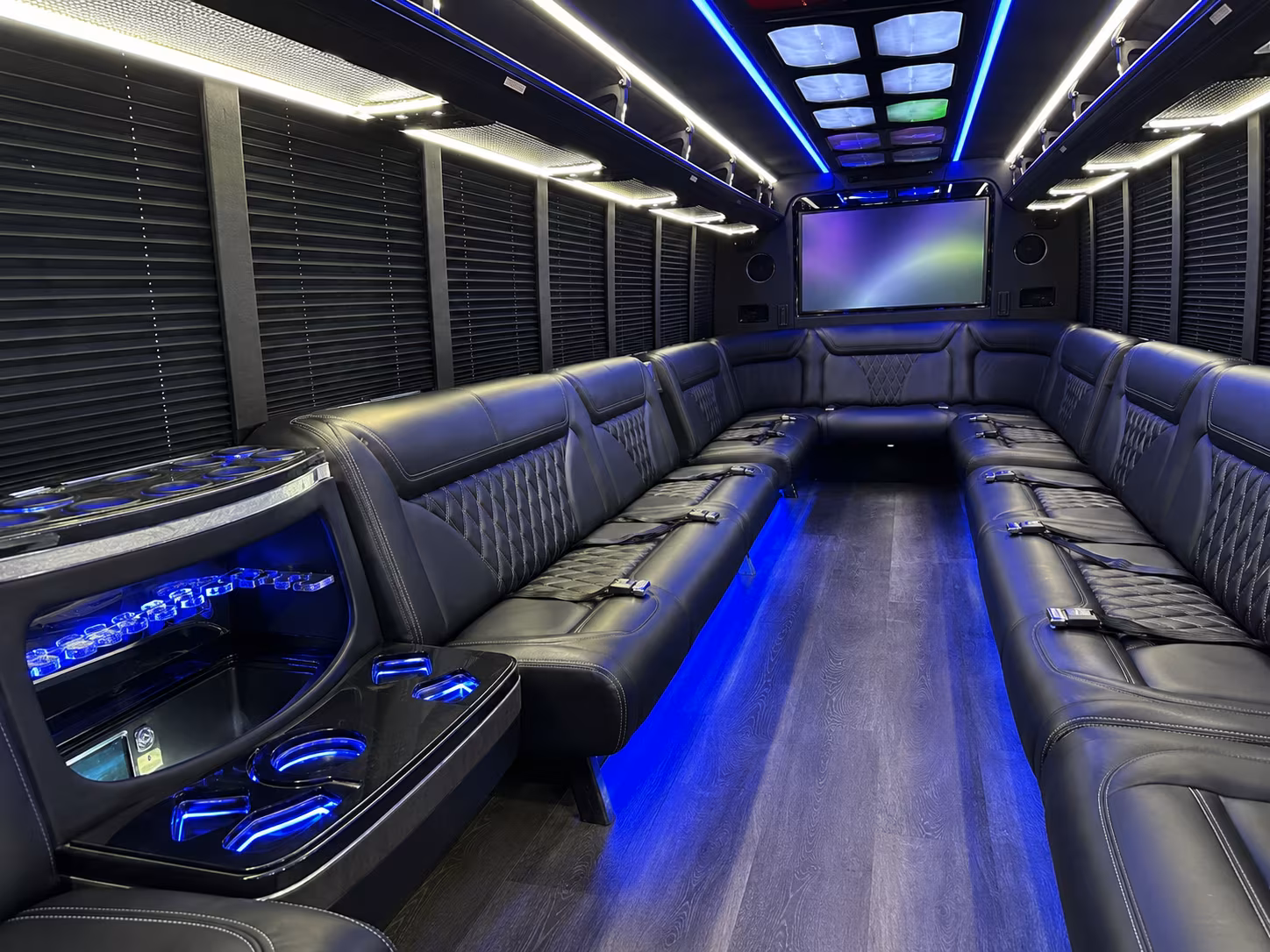 vallejo 20 passenger party bus inside