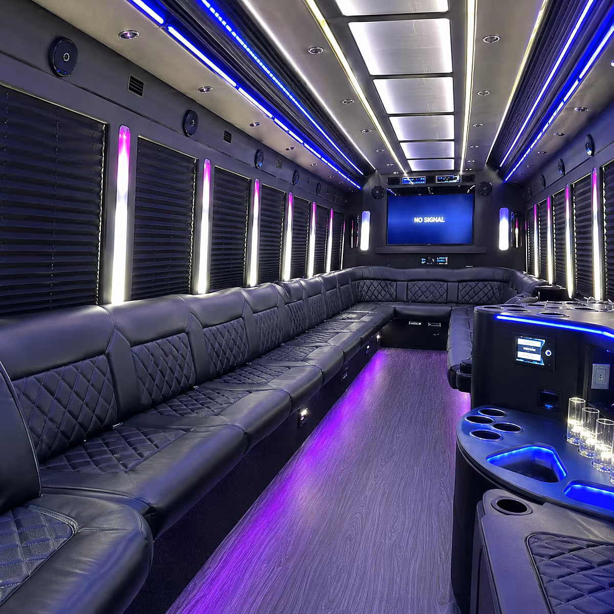 vallejo 30 passenger party bus inside