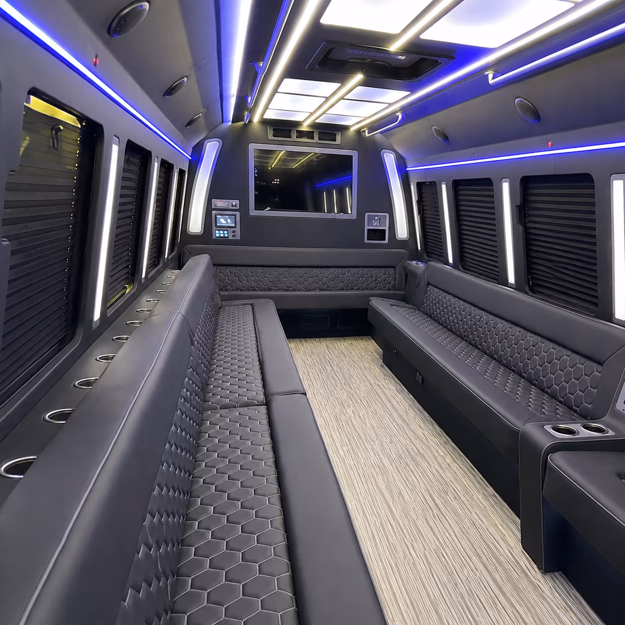vallejo 40 passenger party bus inside