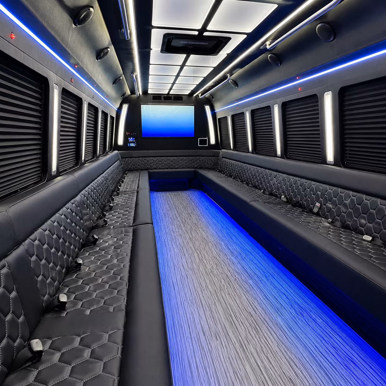 vallejo 50 passenger party bus inside